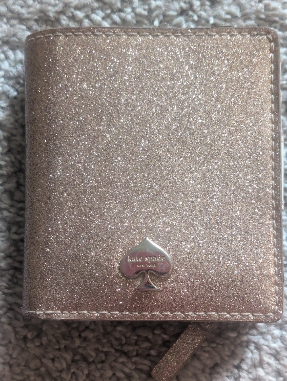 kate spade Glitter Wallet in Gold Sparkle